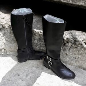 NWOT Expess Faux Leather Moto Boot